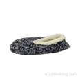 Pantres de ballerine de concepteur Sherpa tricot